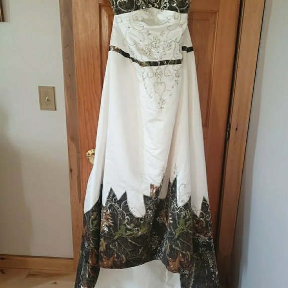 camo wedding dresses CAMO wedding dress with PICKUPS and CORSET option main image 0